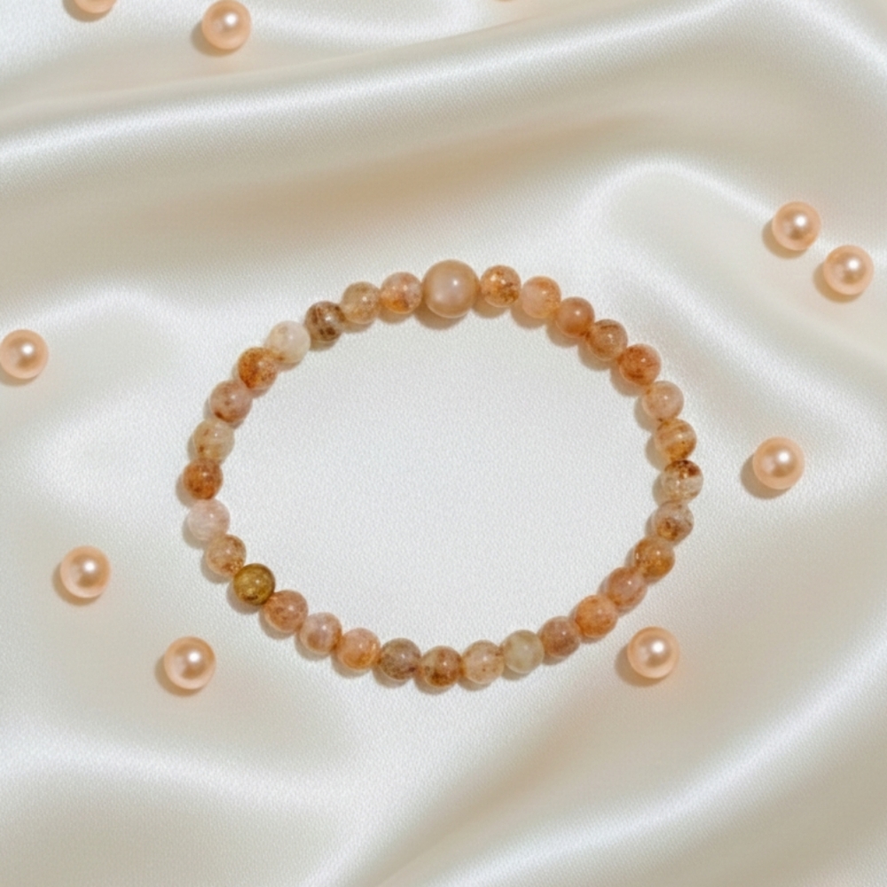 Arusha Sunstone/Peach Moonstone Bracelet